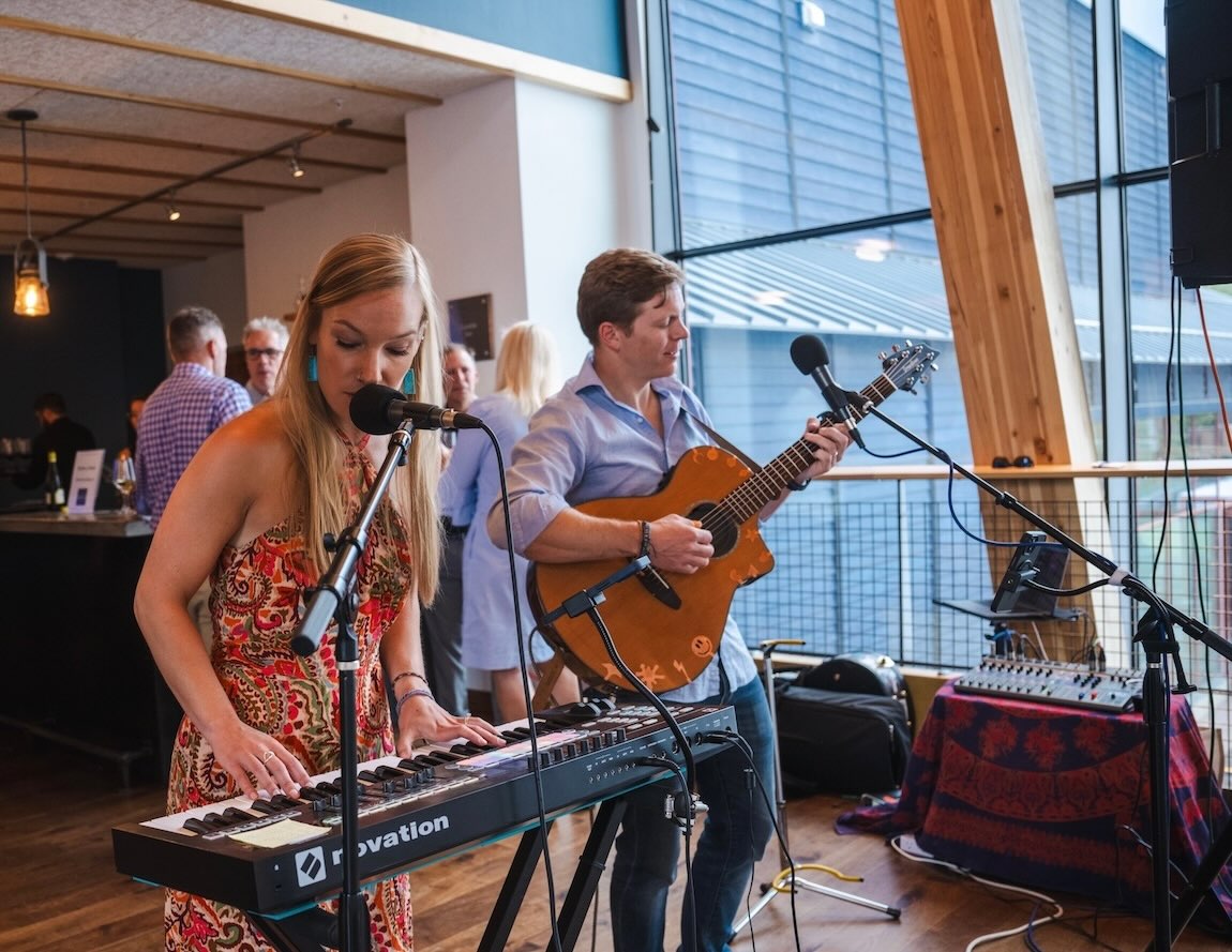 Live music at a mountain wedding ceremony in Crested Butte