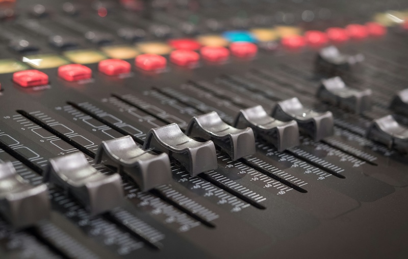 Professional PA sound system setup for an outdoor event in Crested Butte